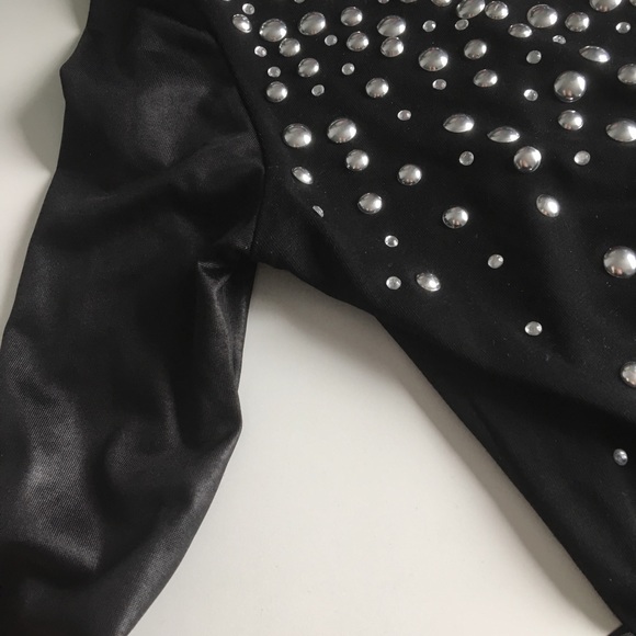 LIKE NEW! Bodycon mini dress with embellishments - Picture 2 of 3